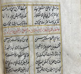 Manuscript folio from Hir o Ranjhan by Afarin Lahauri, SOAS Library